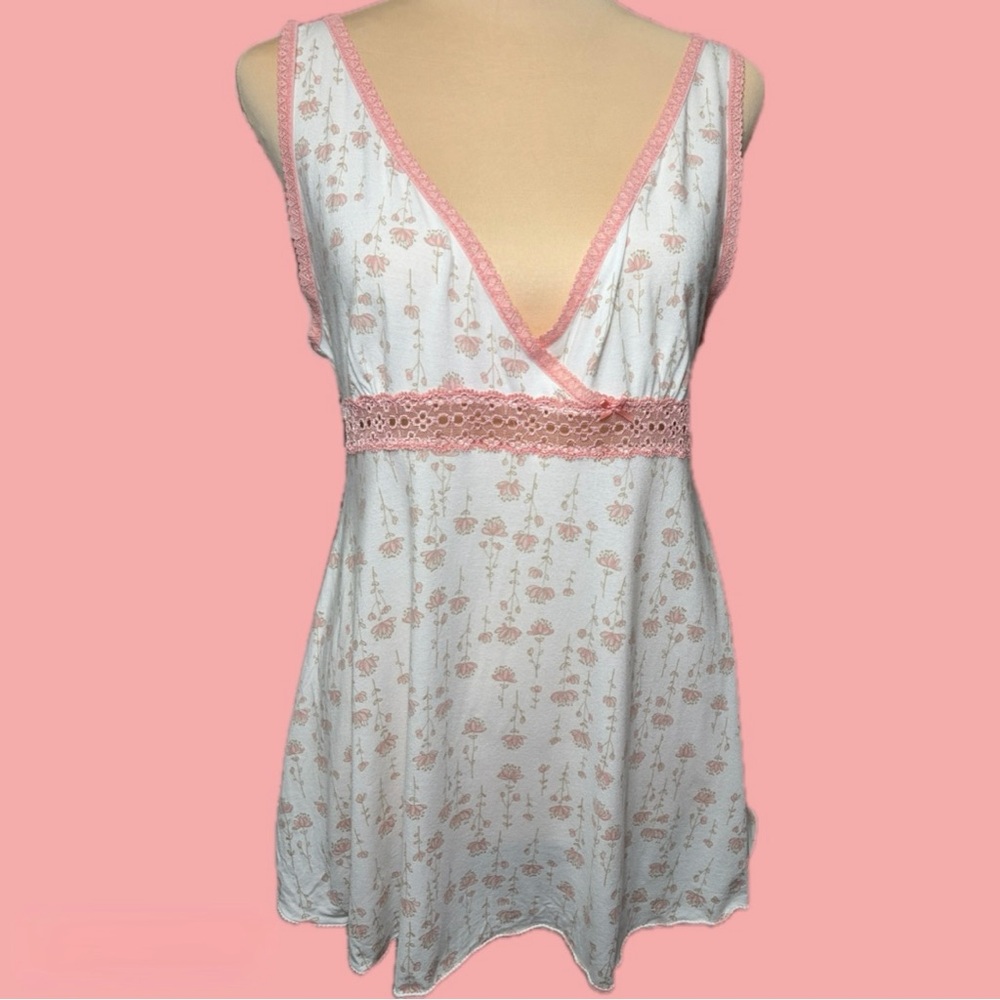 Victoria's Secret Peach Floral PJ Top